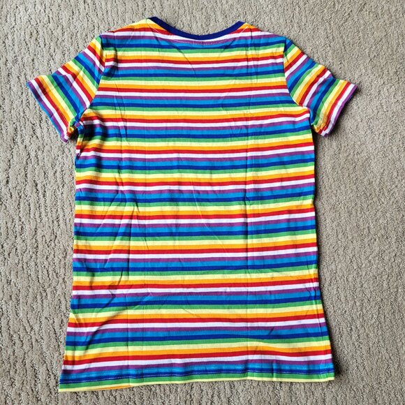Women’s Multi-Color Striped Short Sleeve Shirt – Size S – NWOT - Picture 9 of 10